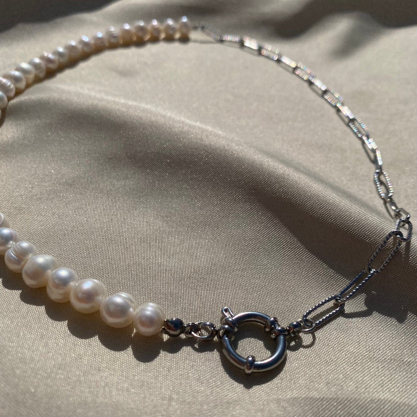 Collar Classic Pearls & Chain