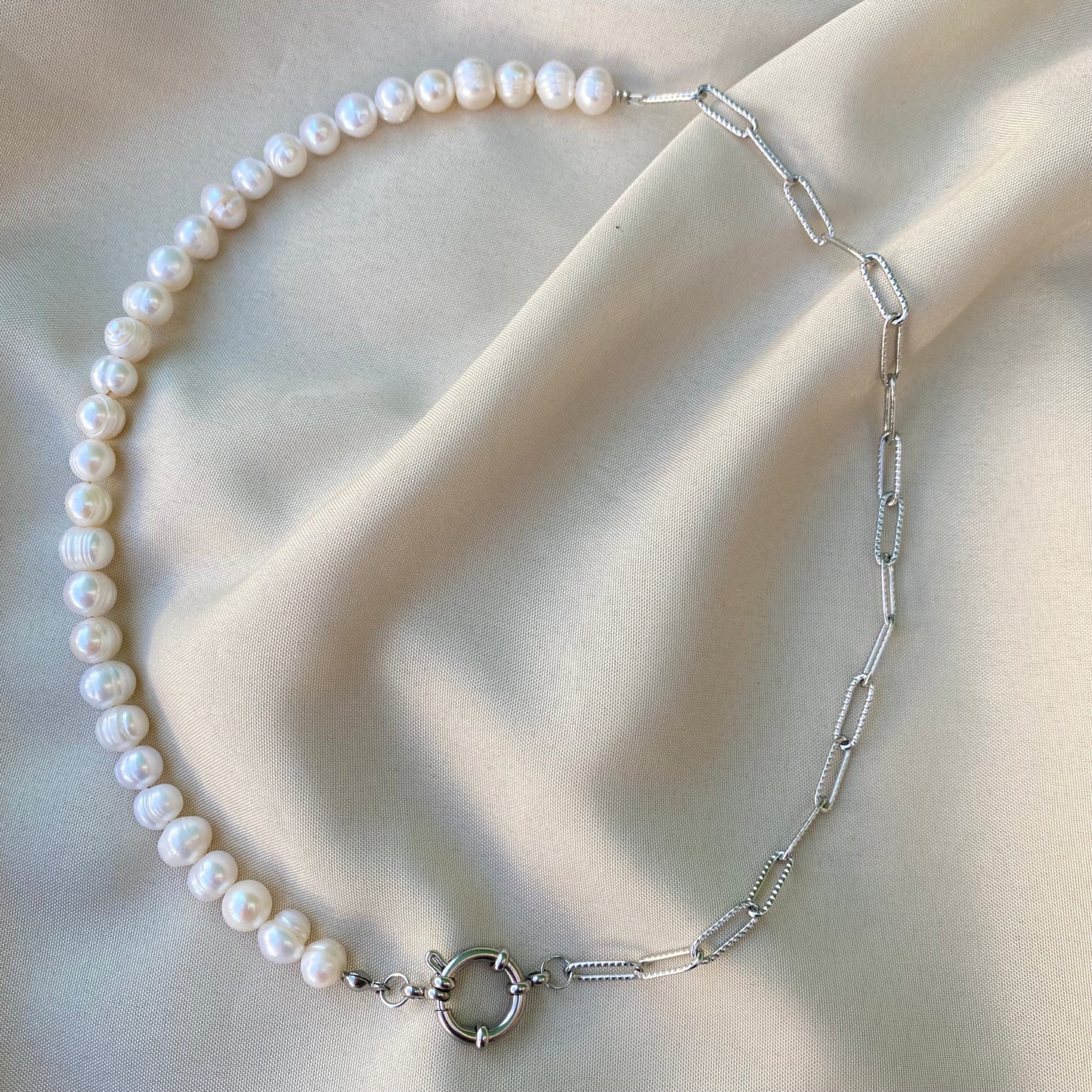 Collar Classic Pearls & Chain